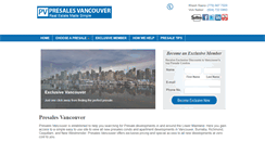 Desktop Screenshot of presalesvancouver.com